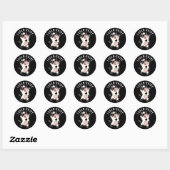 Legen-milk Funny Koe Pun Dark BG Ronde Sticker (Vel)