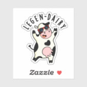 Legen-zuivelbedrijf Funny Koe Pun Sticker (Vel)