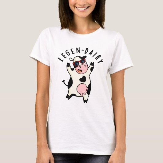 Legen-zuivelbedrijf Funny Koe Pun T-shirt (Voorkant)