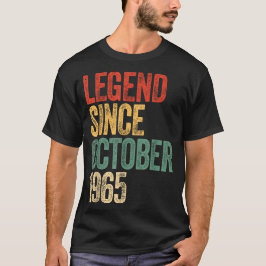 Legend 1965 60th Birthday For Men Women 60 Years O T-shirt (Voorkant)