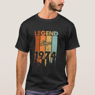  Legend 1974 50ste verjaardagscadeaus 50 jaar O T-shirt
