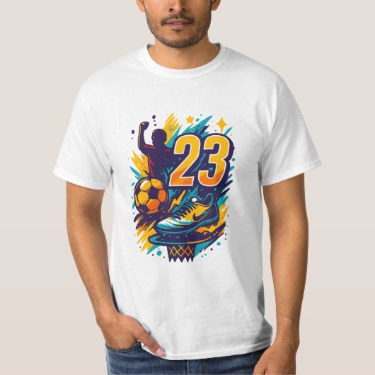 Legend 23 Sport T-shirt – Basketbal & Voetbal Fusi (Voorkant)