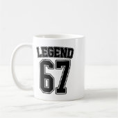 Legend 67 Six Seven Srts Number Varsity Team 67th  Koffiemok (Links)