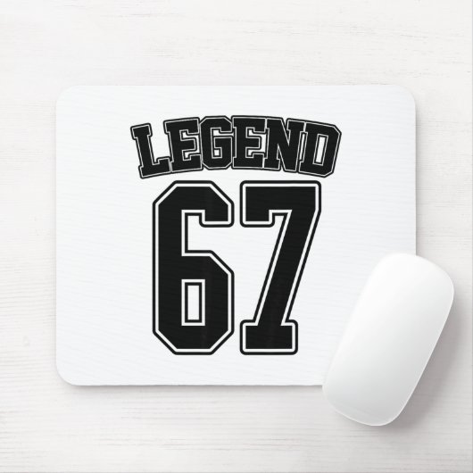 Legend 67 Six Seven Srts Number Varsity Team 67th  Muismat (Met muis)