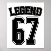 Legend 67 Six Seven Srts Number Varsity Team 67th  Poster (Voorkant)