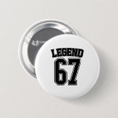 Legend 67 Six Seven Srts Number Varsity Team 67th  Ronde Button 5,7 Cm (Voorkant /achterkant)