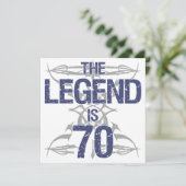 Legend 70th Birthday Kaart (Staand voorkant)