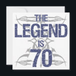 Legend 70th Birthday Kaart<br><div class="desc">Viel je mijlpaaltijd in stijl met dit grappige verjaardagsgeschenidee voor mannen en vrouwen die legenden zijn.</div>