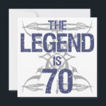 Legend 70th Birthday Kaart<br><div class="desc">Viel je mijlpaaltijd in stijl met dit grappige verjaardagsgeschenidee voor mannen en vrouwen die legenden zijn.</div>