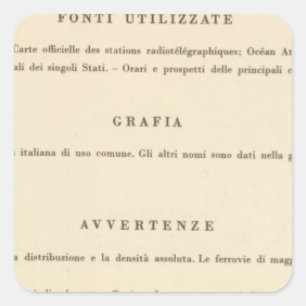 Legend 910-communicatielijnen vierkante sticker