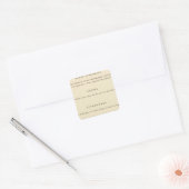 Legend 910-communicatielijnen vierkante sticker (Envelop)