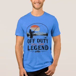 'Legend buiten dienst' Vintage vissen Tri-Blend Shirt