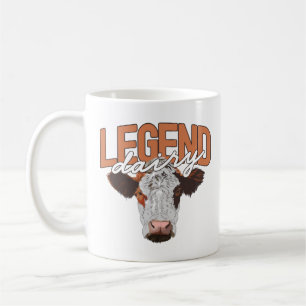 Legend Dairy Apparel Funny Koe Milker Koe Pun Koffiemok