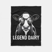 Legend Dairy, Cool Cow With Sungles Fleece Deken (Voorkant)