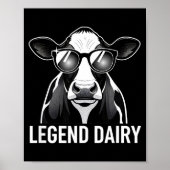 Legend Dairy, Cool Cow With Sungles  Poster (Voorkant)
