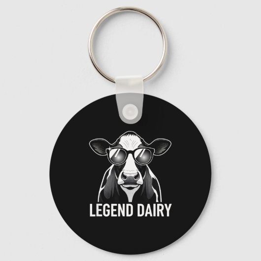 Legend Dairy, Cool Cow With Sungles  Sleutelhanger (Voorkant)