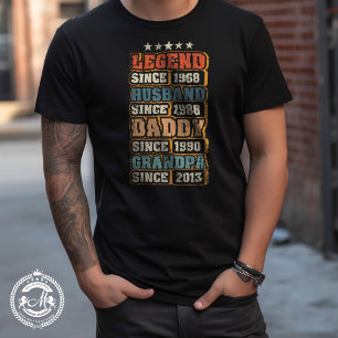 Legend Echtgenoot Papa Opa Gepersonaliseerd T-shir T-shirt