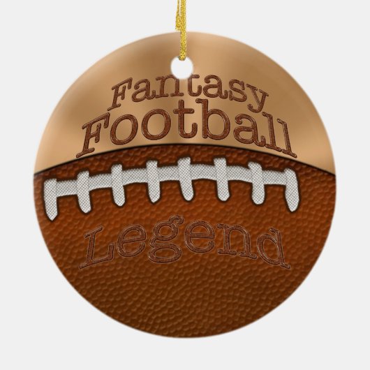 Legend Fantasy Football Ornaments Keramisch Ornament (Achterkant)