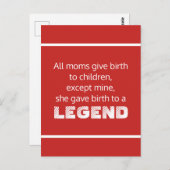 Legend Funny Gezegde Typografie Briefkaart (Voorkant / Achterkant)