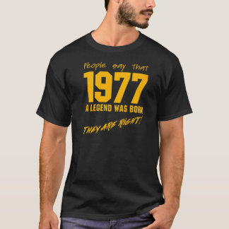 Legend Geboren in 1977 feestdag T-shirt