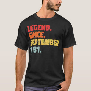 Legend Geboren in september 1981 T-shirt