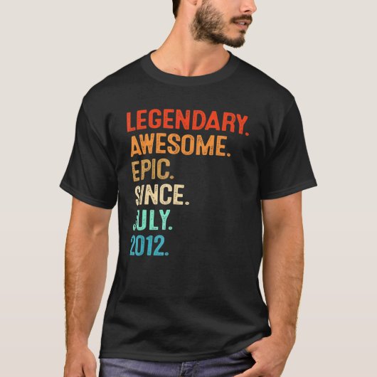 Legend Geweldige EPIC sinds juli 2012 9e Bi T-shirt (Voorkant)