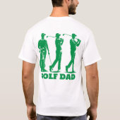 Legend Golfer Dad voor Golf - Custom Dates T-Shirt (Achterkant)