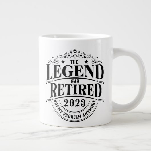 Legend heeft 2023 gepensioneerd en niet mijn probl grote koffiekop (Rechts)