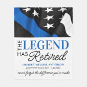 Legend heeft blauwe vlagpolitie ontslag opgelegd fleece deken (Voorkant)