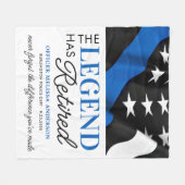 Legend heeft blauwe vlagpolitie ontslag opgelegd fleece deken (Voorkant (Horizontaal))