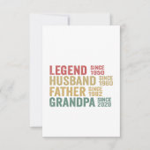 Legend Husband vader opa Birthday Bedankkaart (Voorkant)