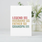 Legend Husband vader opa Birthday Bedankkaart (Staand voorkant)