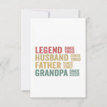 Legend Husband vader opa Birthday Bedankkaart<br><div class="desc">grappig,  ,  retro,  verjaardag,  gave,  vader,  man,  koppel,  opa,  legende</div>