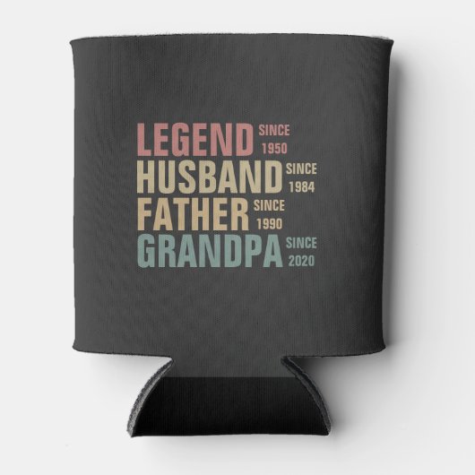  Legend Husband vader opa Birthday Blikjeskoeler (Voorkant)