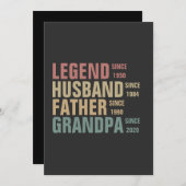  Legend Husband vader opa Birthday Kaart (Voorkant / Achterkant)