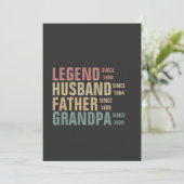 Legend Husband vader opa Birthday Kaart (Staand voorkant)