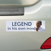 Legend in zijn eigen geest bumpersticker (Op auto)