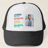 Legend Man Papa Opa Gepersonaliseerd T-shirt Trucker Pet (Voorkant)