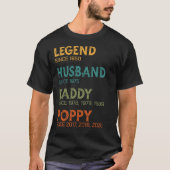 Legend Man Papa Poppy Custom Jaar Gift T-shirt (Voorkant)
