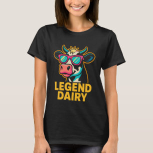 Legend Melk Grappige Boer Koe Punt Land Grafisch T-shirt