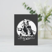 Legend Motorcycle T-Shirt Briefkaart (Staand voorkant)