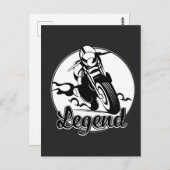 Legend Motorcycle T-Shirt Briefkaart (Voorkant / Achterkant)