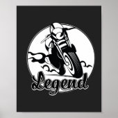 Legend Motorcycle T-Shirt Poster (Voorkant)
