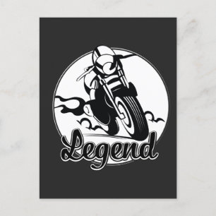 Legend Motorfiets T-shirt Briefkaart