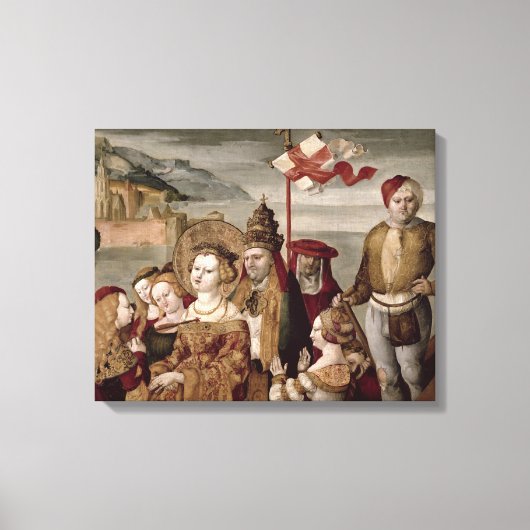 Legend of St. Ursula, c.1530 (olie op het paneel) Canvas Afdruk (Voorkant)