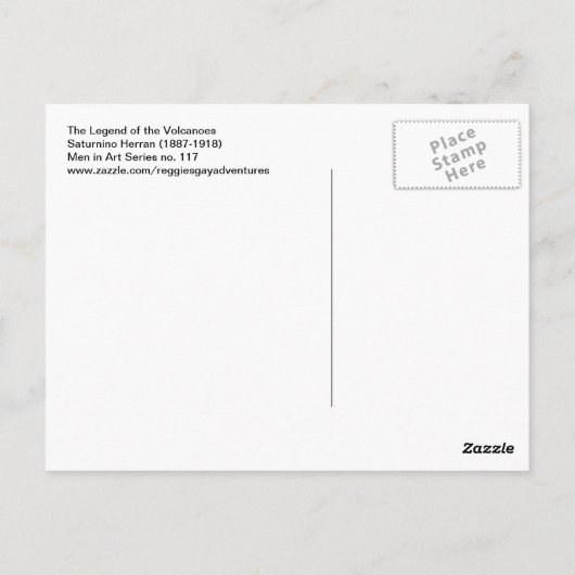 Legend of Volcanoes van Saturnino Herran Briefkaart (Achterkant)