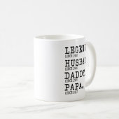 Legend papa shirt koffiemok (Voorkant rechts)