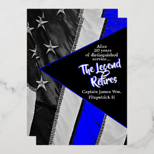 Legend retires politieretirement Party Folie Uitnodiging