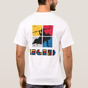 Legend Retro  Grafisch Ontwerp Strijder Kleur T-shirt