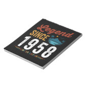 Legend Since 1958 Birthday Retro Vintage Notitieblok (Linkerzijde)